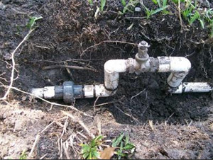 this malfunctioning valve was located on a sprinkler repair in Spring TX